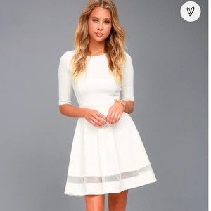 Lulu's Elegant White Dress